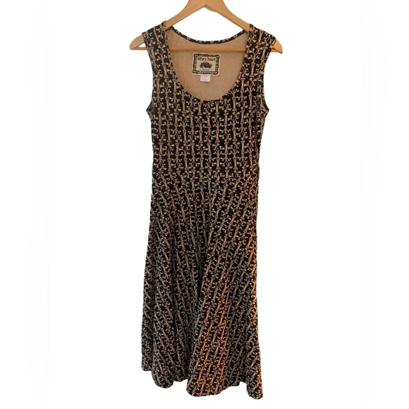 Effie's Heart Dresses & Skirts - Effie's Heart Womens Black Sleeveless Jersey Dress Pockets Scoop Neck Midi M